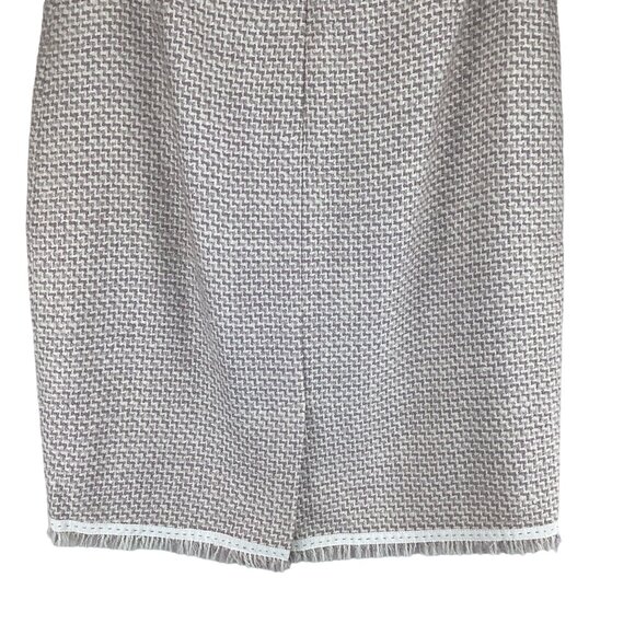Elie Tahari Womens Wool Blend Pencil Skirt Size 8 Cream & Purple Textured - Picture 9 of 9